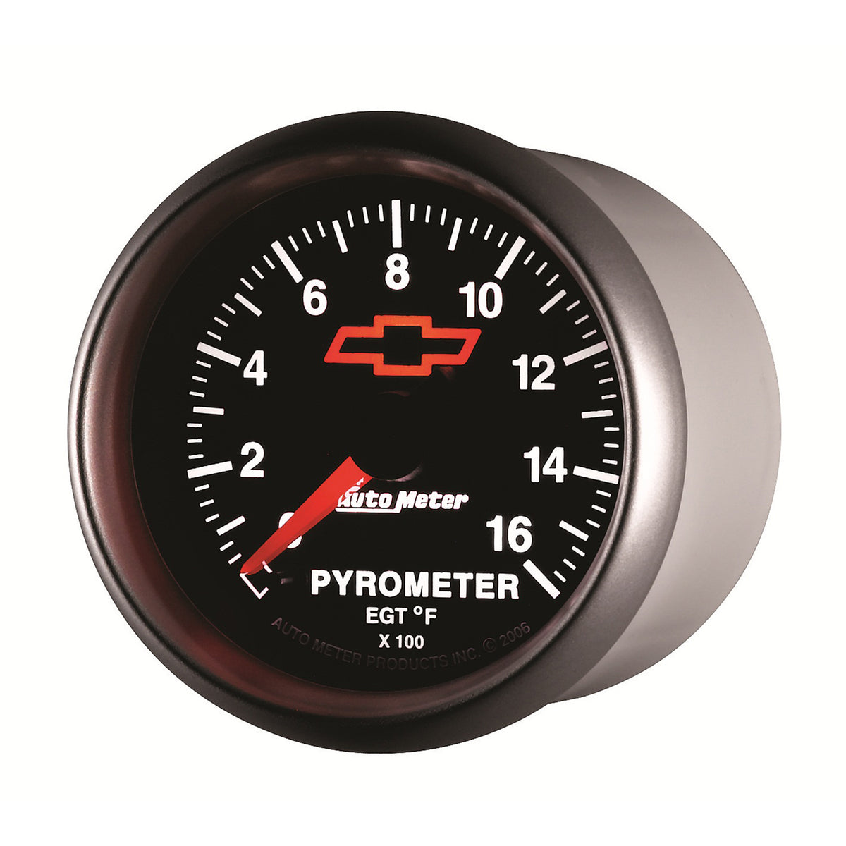 AutoMeter 3644-00406 - GAUGE, PYROMETER (EGT), 2 1/16", 1600?F, STEPPER MOTOR, CHEVY RED BOWTIE, BLACK 5