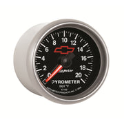 AutoMeter 3645-00406 - GAUGE, PYROMETER (EGT), 2 1/16", 2000?F, STEPPER MOTOR, CHEVY RED BOWTIE, BLACK 2