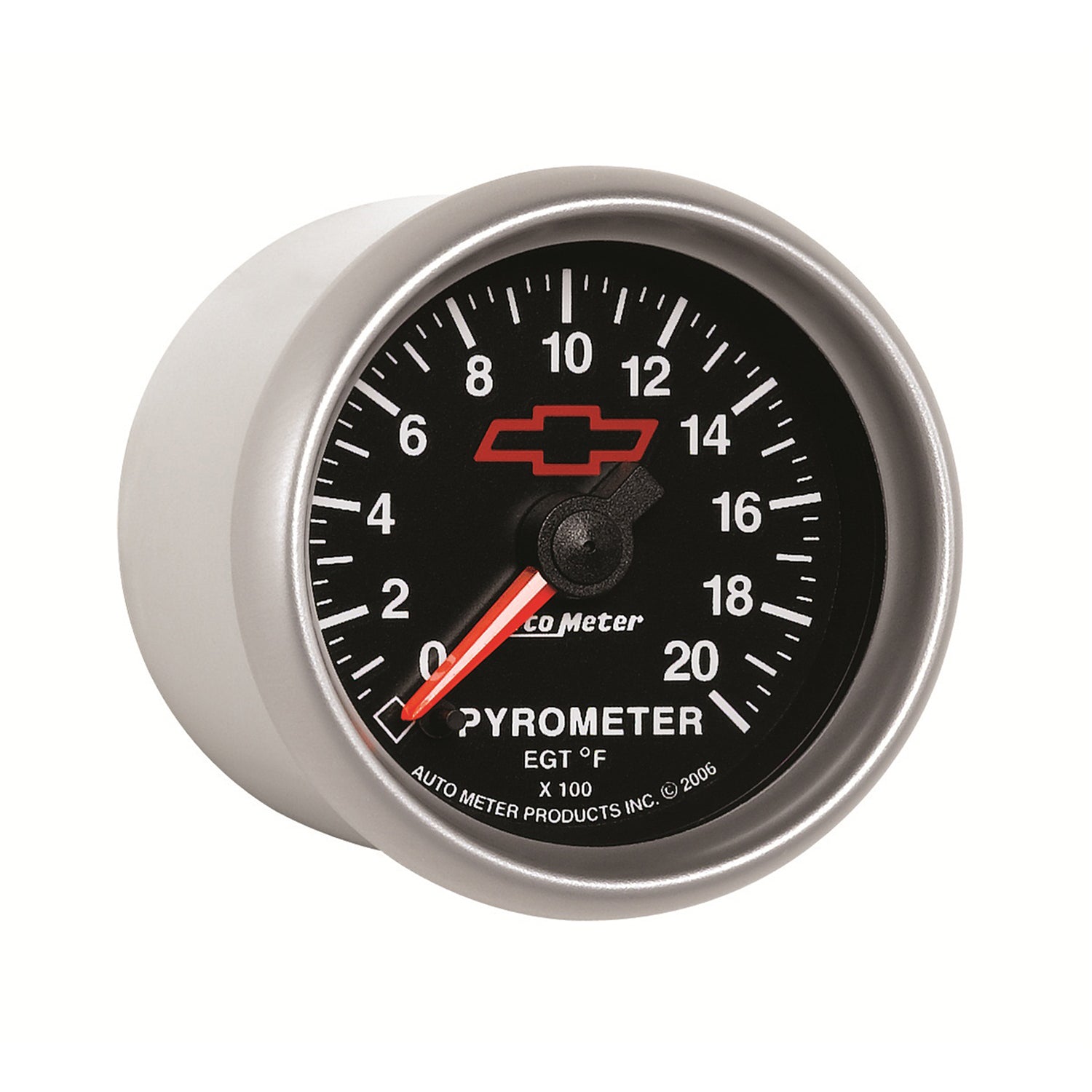 AutoMeter 3645-00406 - GAUGE, PYROMETER (EGT), 2 1/16", 2000?F, STEPPER MOTOR, CHEVY RED BOWTIE, BLACK 2