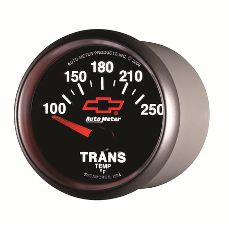 AutoMeter 3649-00406 - GAUGE, TRANSMISSION TEMP, 2 1/16", 100-250?F, ELECTRIC, CHEVY RED BOWTIE, BLACK 5