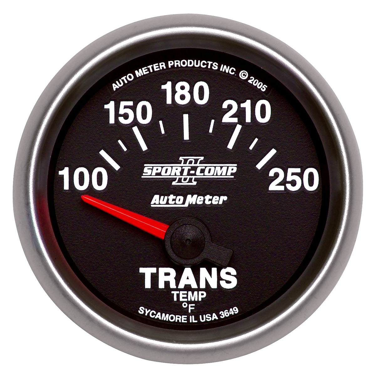 AutoMeter 3649 - GAUGE, TRANSMISSION TEMP, 2 1/16", 100-250?F, ELECTRIC, SPORT-COMP II 3