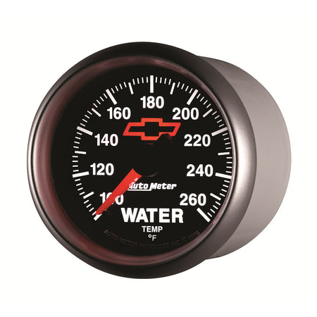 AutoMeter 3655-00406 - GAGE, WTR TMP, 2 1/16", 100-260F, DIGTL STPPR MTR, CHEVY RED BOWTIE, BLACK 5