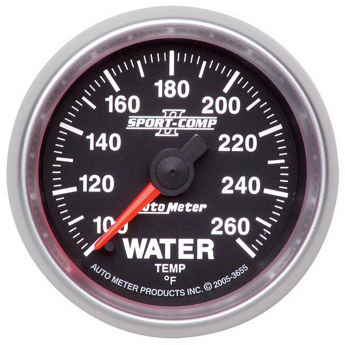 AutoMeter 3655 - GAUGE, WATER TEMP, 2 1/16", 100-260?F, DIGITAL STEPPER MOTOR, SPORT-COMP II 1
