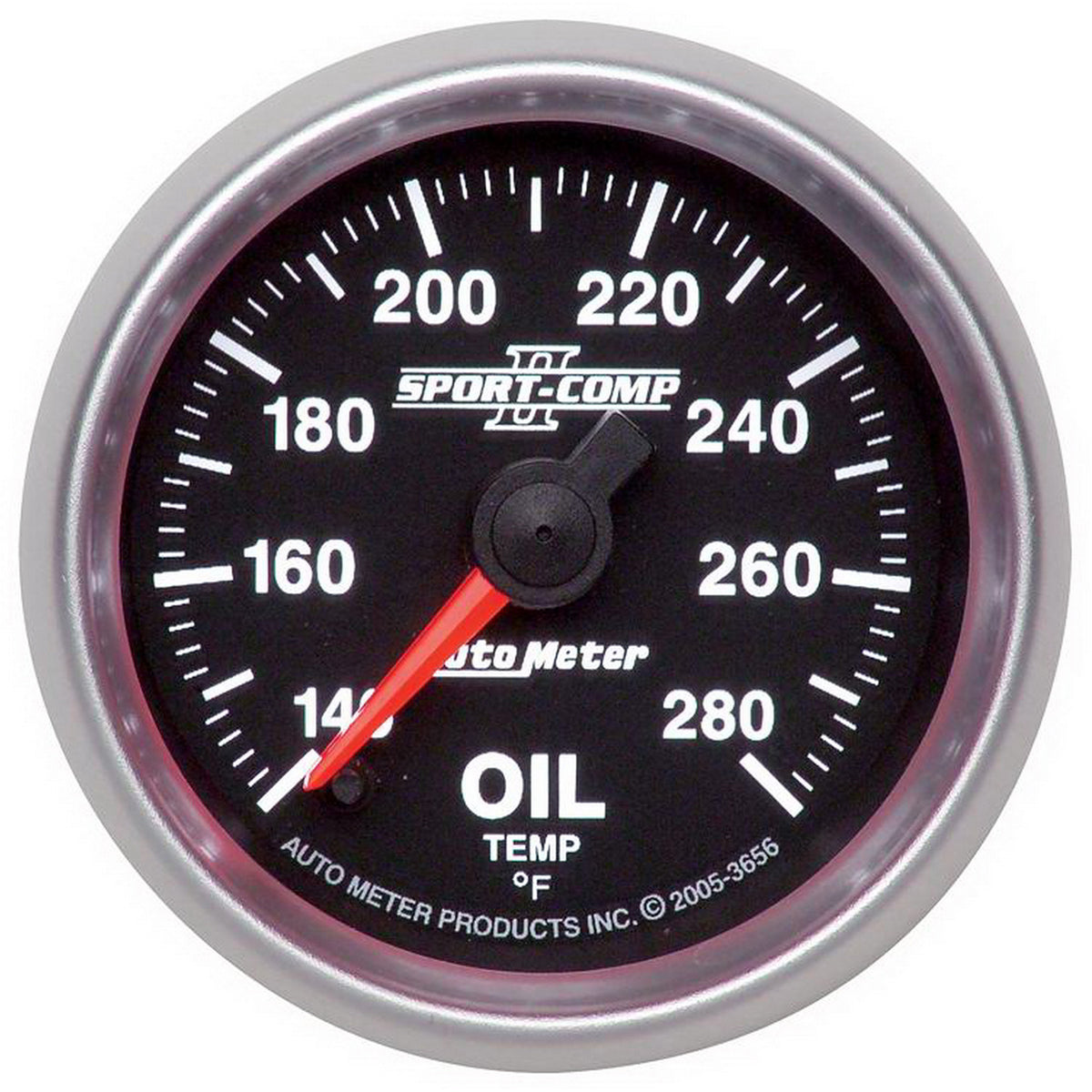 AutoMeter 3656 - GAUGE, OIL TEMP, 2 1/16", 140-280?F, DIGITAL STEPPER MOTOR, SPORT-COMP II 1