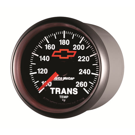 AutoMeter 3657-00406 - GAGE, TRANS. TEMP, 2 1/16", 100-260F, DIGTL STPPR MTR, CHEVY RED BOWTIE, BLACK 4