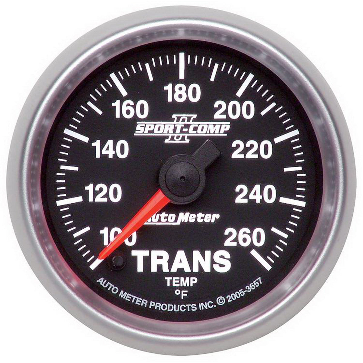 AutoMeter 3657 - GAGE, TRANS TEMP, 2 1/16", 100-260F, DIGTL STPPR MTR, SPORT-COMP II 1
