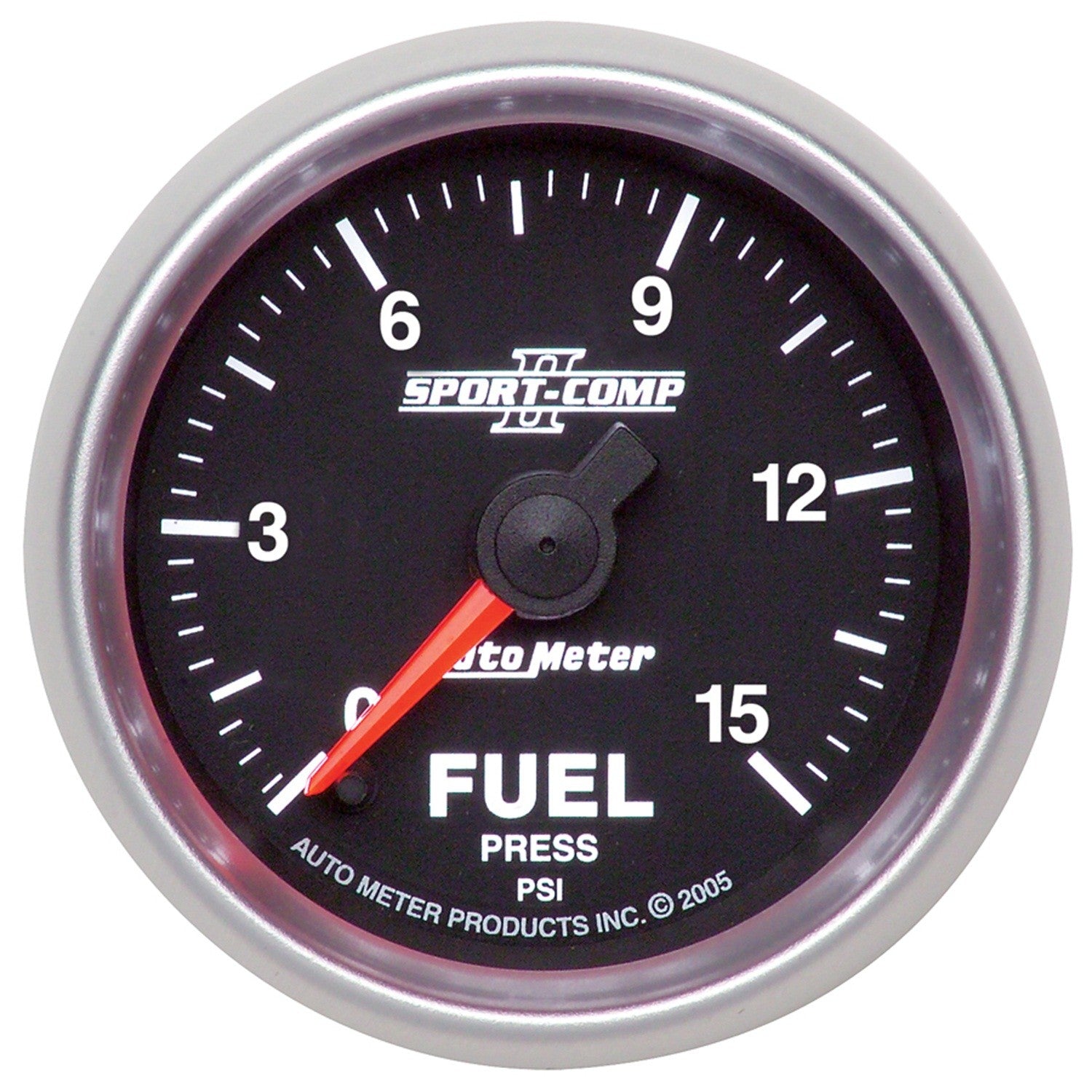 AutoMeter 3661 - GAUGE, FUEL PRESSURE, 2 1/16", 15PSI, DIGITAL STEPPER MOTOR, SPORT-COMP II 1