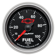 AutoMeter 3663-00406 - GAGE, FUEL PRSSURE, 2 1/16", 100PSI, DIGTL STPPR MTR, CHEVY RED BOWTIE, BLACK 3