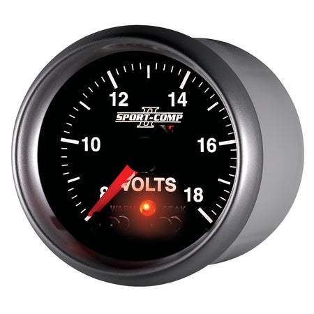 AutoMeter 3683 - GAUGE, VOLTMETER, 2 1/16", 18V, DIGITAL STEPPER MOTOR W/PK & WRN, SPORT-COMP II 5