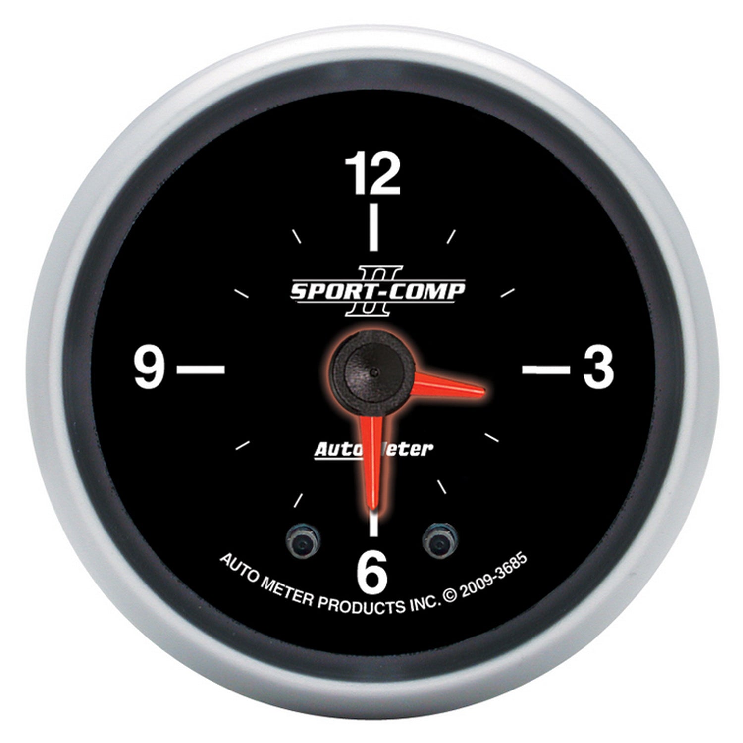 AutoMeter 3685 - GAUGE, CLOCK, 2 1/16", 12HR, ANALOG, SPORT-COMP II 3