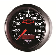 AutoMeter 3688-00406 - GAUGE, SPEEDOMETER, 3 3/8", 160MPH, ELEC. PROGRAMMABLE, CHEVY RED BOWTIE, BLACK 5