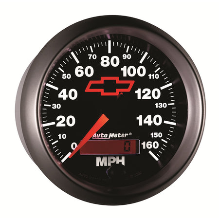 AutoMeter 3688-00406 - GAUGE, SPEEDOMETER, 3 3/8", 160MPH, ELEC. PROGRAMMABLE, CHEVY RED BOWTIE, BLACK 8