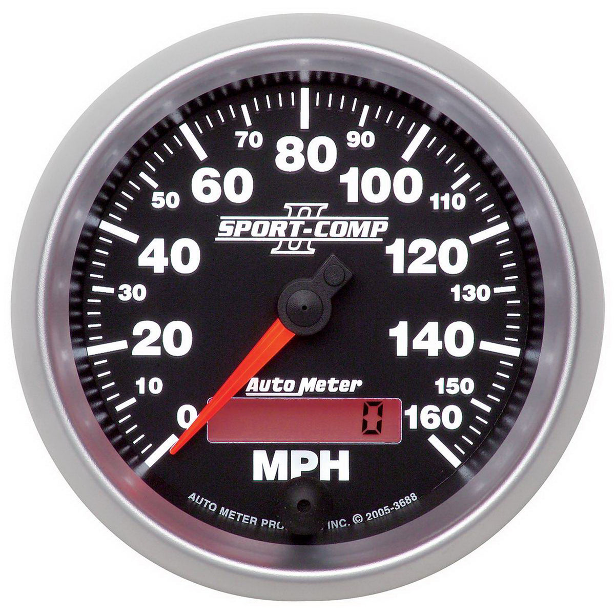 AutoMeter 3688 - GAUGE, SPEEDOMETER, 3 3/8", 160MPH, ELEC. PROGRAMMABLE, SPORT-COMP II 3