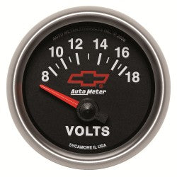 AutoMeter 3692-00406 - GAUGE, VOLTMETER, 2 1/16", 18V, ELECTRIC, CHEVY RED BOWTIE, BLACK 8