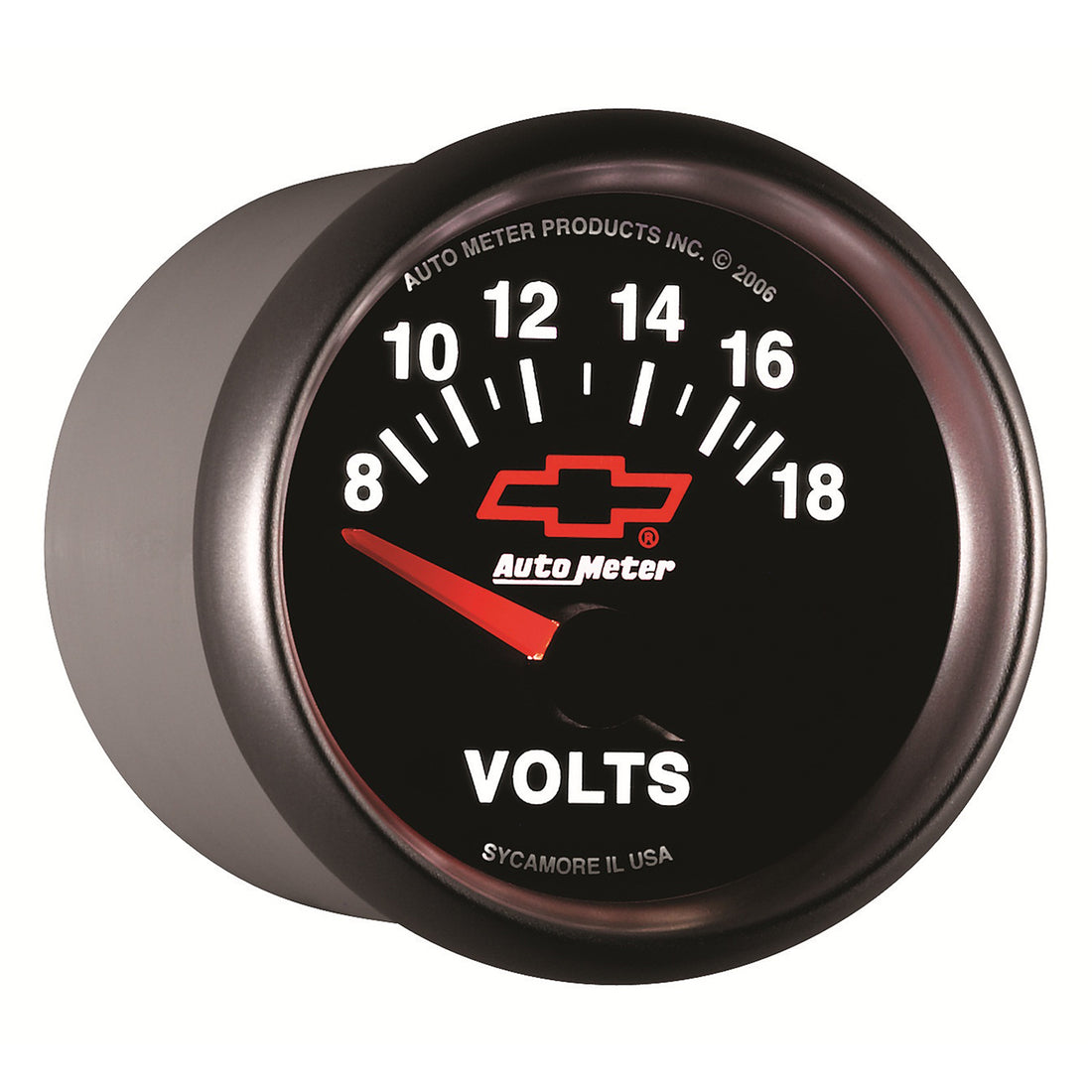 AutoMeter 3692-00406 - GAUGE, VOLTMETER, 2 1/16", 18V, ELECTRIC, CHEVY RED BOWTIE, BLACK 7