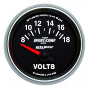 AutoMeter 3692 - GAUGE, VOLTMETER, 2 1/16", 18V, ELECTRIC, SPORT-COMP II 4
