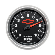 AutoMeter 3697-00406 - GAUGE, TACHOMETER, 3 3/8", 10K RPM, IN-DASH, CHEVY RED BOWTIE, BLACK 4