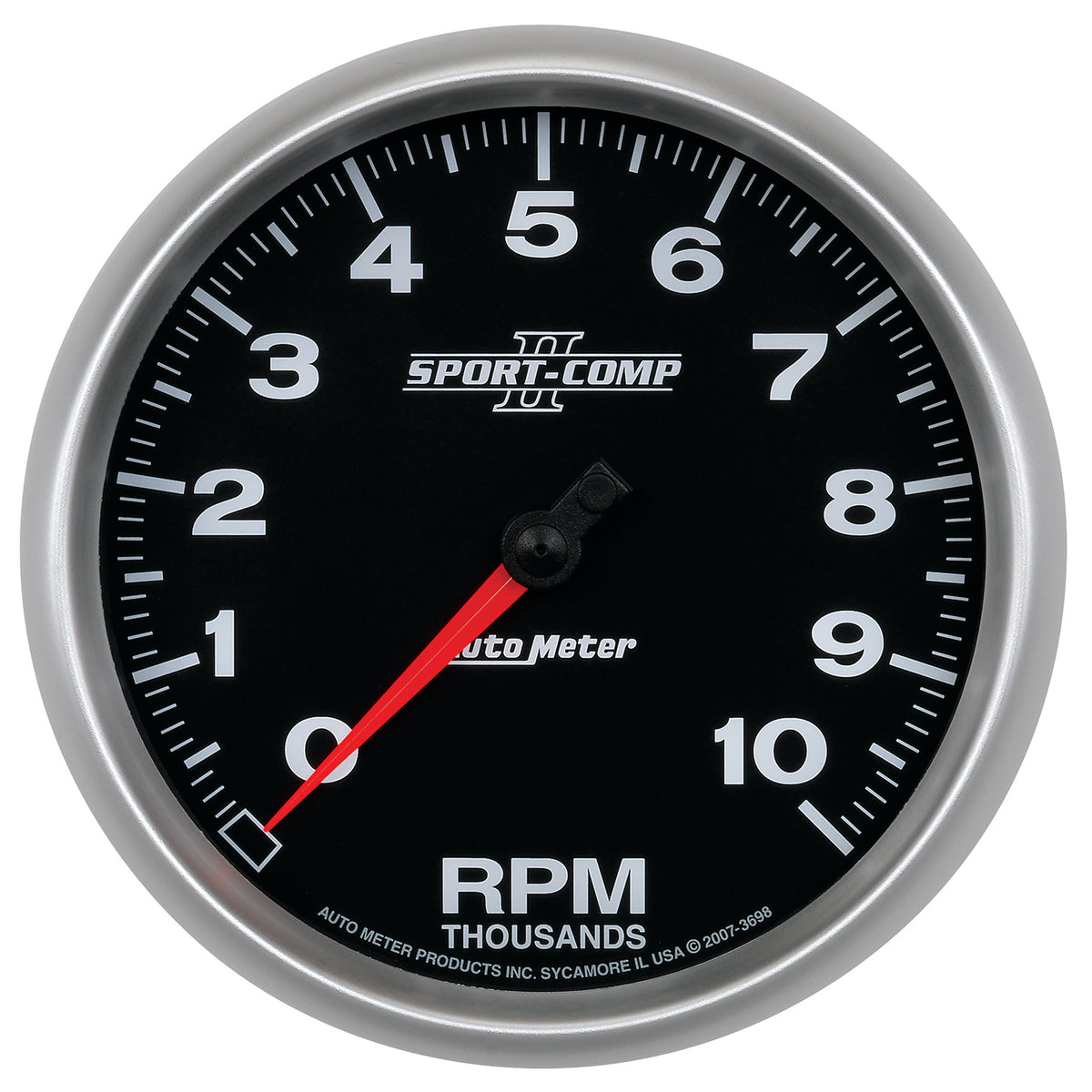 AutoMeter 3698 - GAUGE, TACHOMETER, 5", 10K RPM, IN-DASH, SPORT-COMP II 3