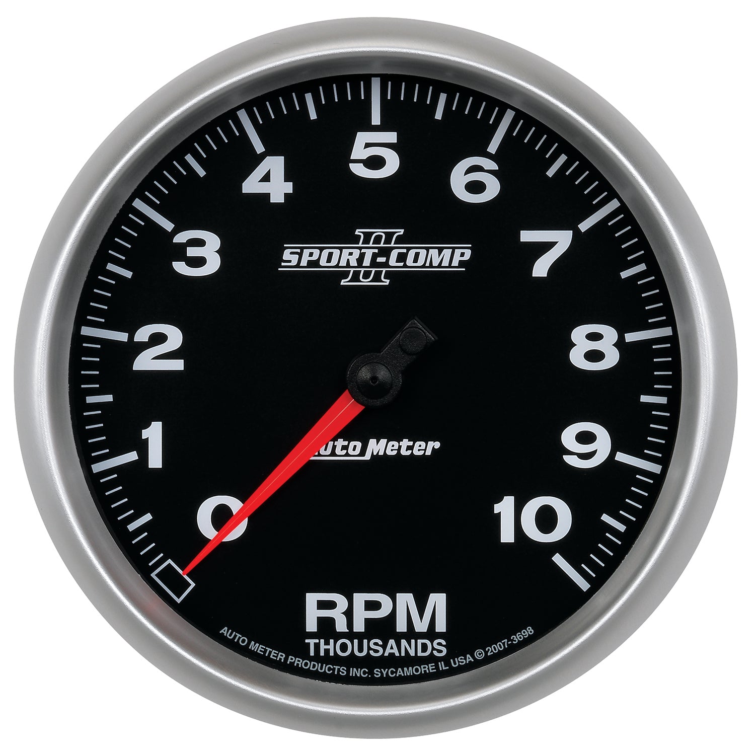 AutoMeter 3698 - GAUGE, TACHOMETER, 5", 10K RPM, IN-DASH, SPORT-COMP II 3