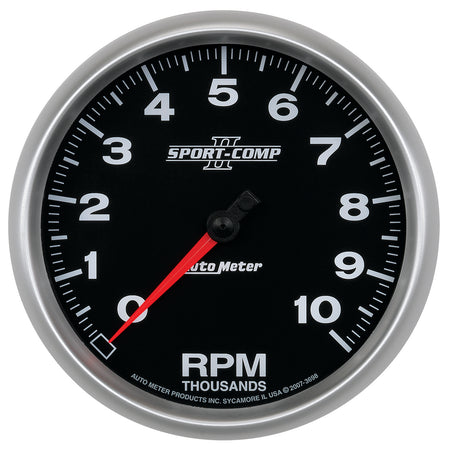 AutoMeter 3698 - GAUGE, TACHOMETER, 5", 10K RPM, IN-DASH, SPORT-COMP II 3