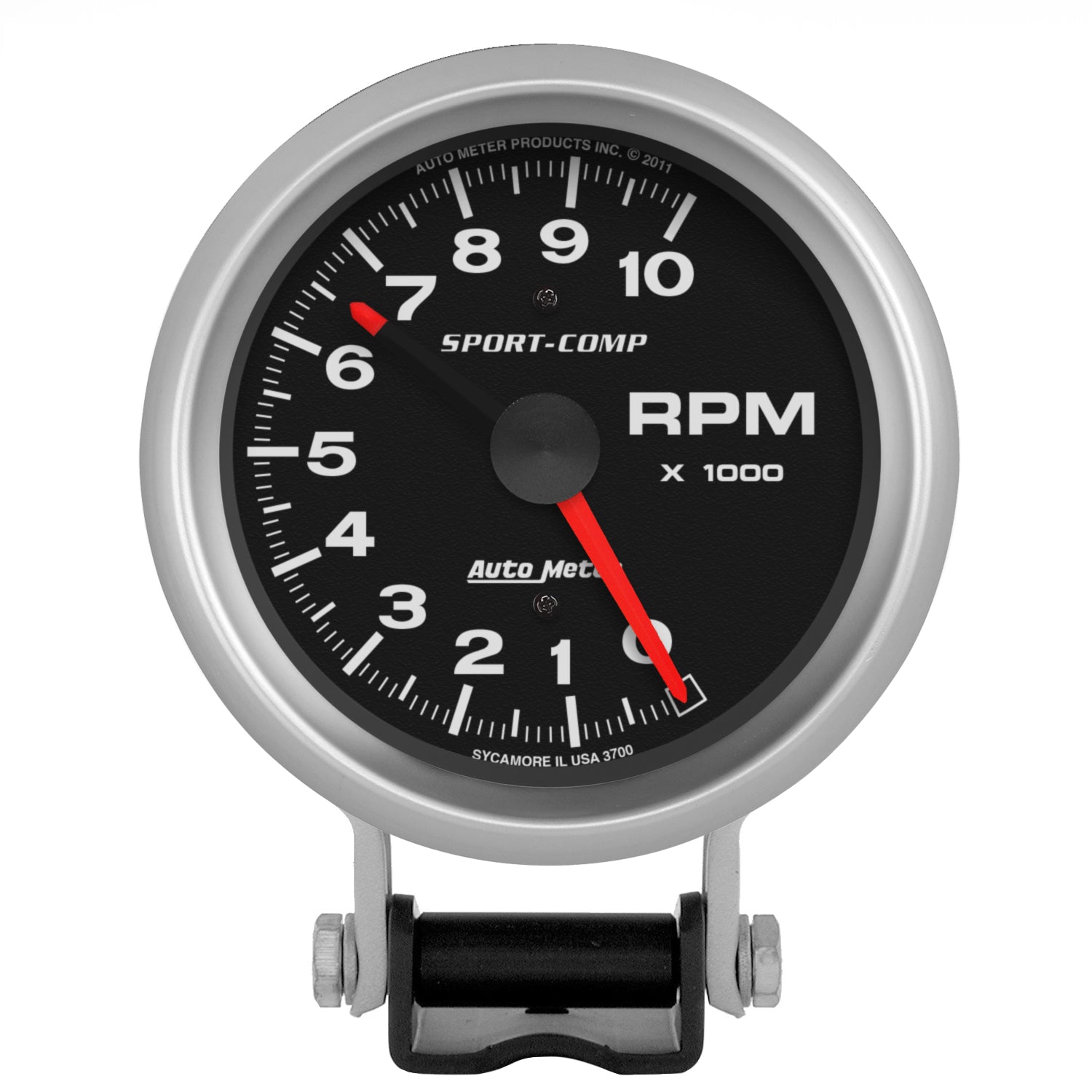 AutoMeter 3700 - GAUGE, TACHOMETER, 3 3/4", 10K RPM, PEDESTAL W/ RED LINE, SPORT-COMP 3