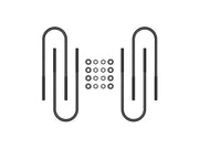 ICON Vehicle Dynamics 37003 - 99-10 FSD REAR 15" U-BOLT KIT 1