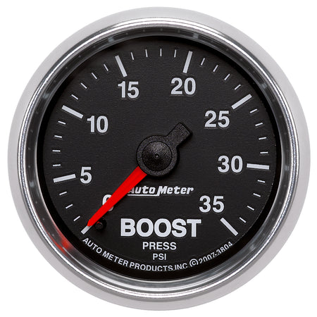 AutoMeter 3804 - GAUGE, BOOST, 2 1/16", 35PSI, MECHANICAL, GS 1