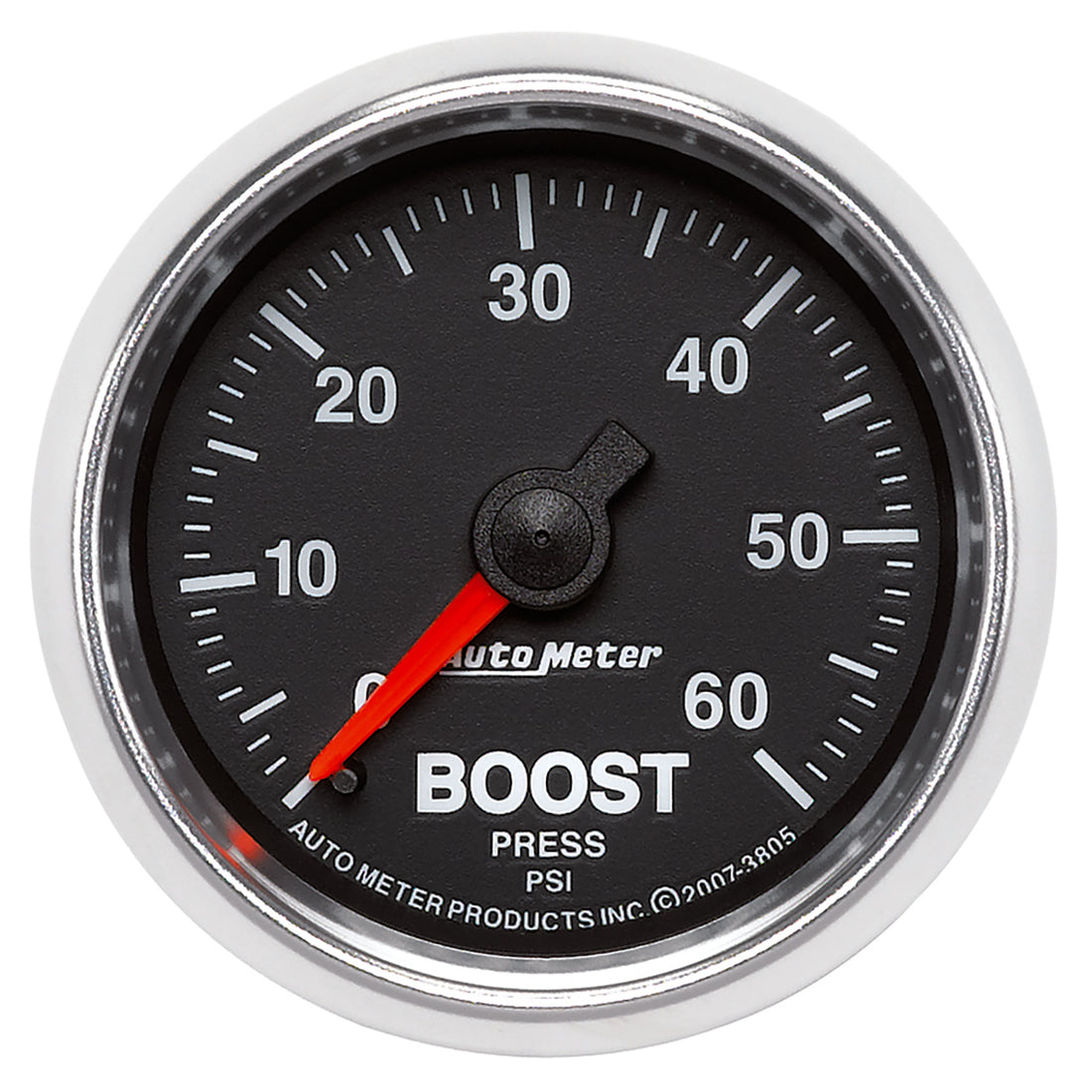 AutoMeter 3805 - GAUGE, BOOST, 2 1/16", 60PSI, MECHANICAL, GS 3