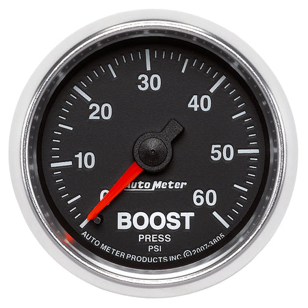 AutoMeter 3805 - GAUGE, BOOST, 2 1/16", 60PSI, MECHANICAL, GS 3