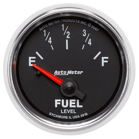 AutoMeter 3816 - GAUGE, FUEL LEVEL, 2 1/16", 240OE TO 33OF, ELEC, GS 3