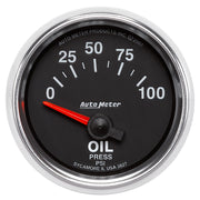 AutoMeter 3827 - GAUGE, OIL PRESSURE, 2 1/16", 100PSI, ELECTRIC, GS 3