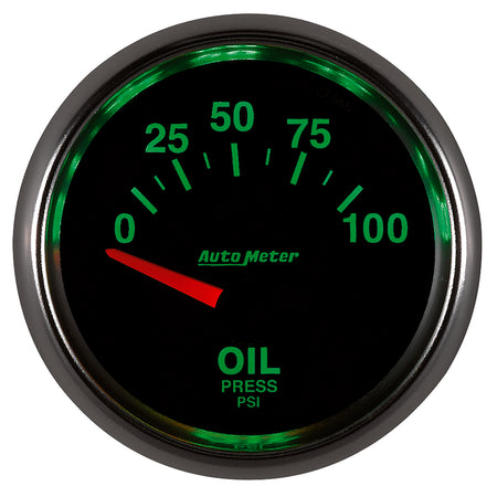 AutoMeter 3827 - GAUGE, OIL PRESSURE, 2 1/16", 100PSI, ELECTRIC, GS 5