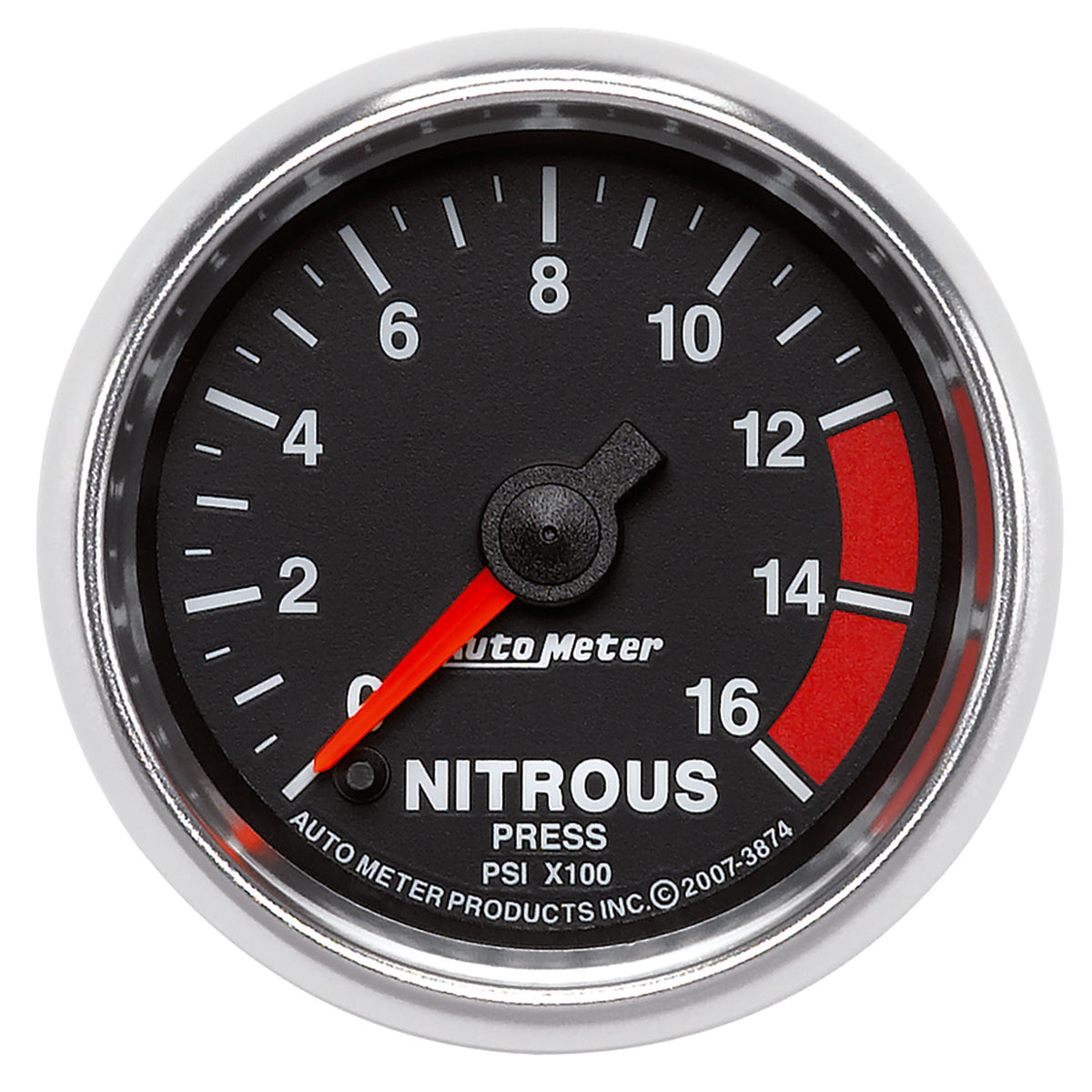 AutoMeter 3874 - GAUGE, NITROUS PRESSURE, 2 1/16", 1600PSI, DIGITAL STEPPER MOTOR, GS 3