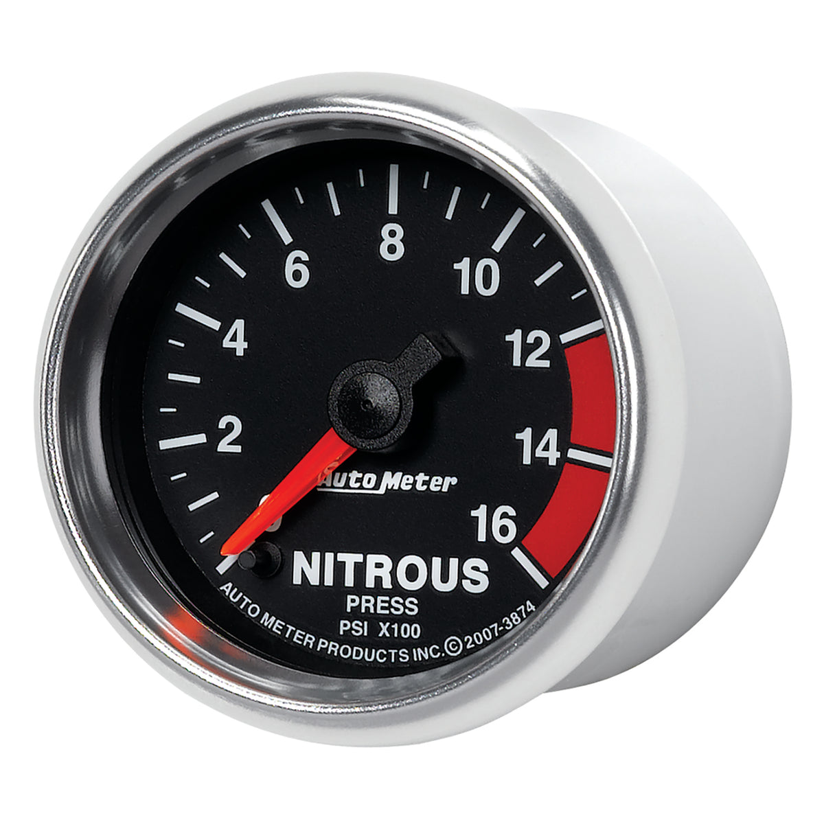 AutoMeter 3874 - GAUGE, NITROUS PRESSURE, 2 1/16", 1600PSI, DIGITAL STEPPER MOTOR, GS 4