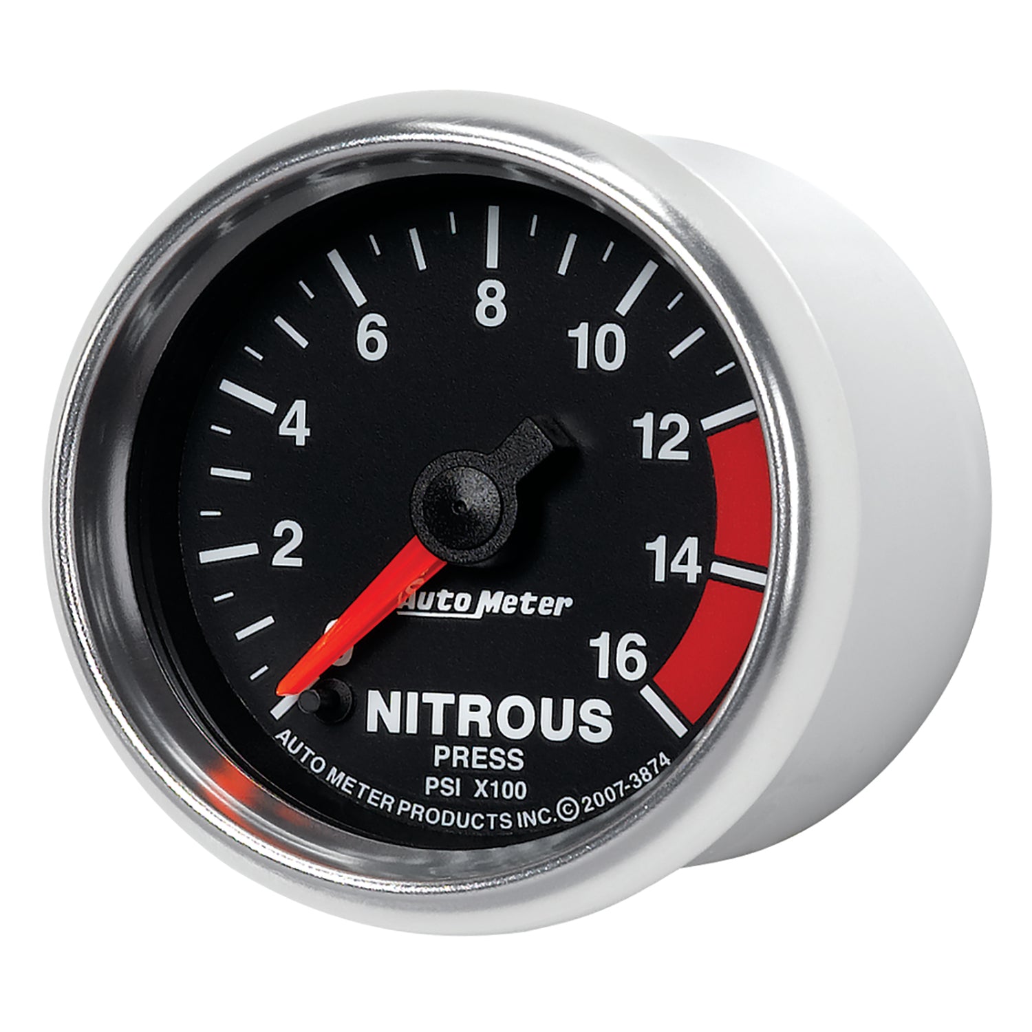 AutoMeter 3874 - GAUGE, NITROUS PRESSURE, 2 1/16", 1600PSI, DIGITAL STEPPER MOTOR, GS 4