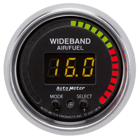 AutoMeter 3878 - GAUGE, AIR/FUEL RATIO-PRO, 2 1/16", 10:1-20:1, DIGITAL W/ PEAK & WARN, GS 3