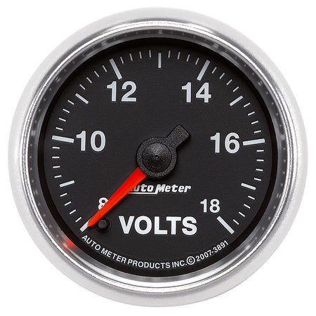 AutoMeter 3891 - GAUGE, VOLTMETER, 2 1/16", 18V, DIGITAL STEPPER MOTOR, GS 3