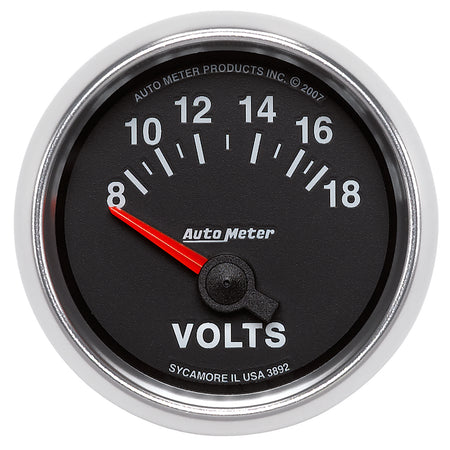 AutoMeter 3892 - GAUGE, VOLTMETER, 2 1/16", 18V, ELECTRIC, GS 3