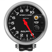 AutoMeter 3903 - GAUGE, TACHOMETER, 5", 10K RPM, PEDESTAL W/ INT. SHIFT-LITE, SPORT-COMP 3