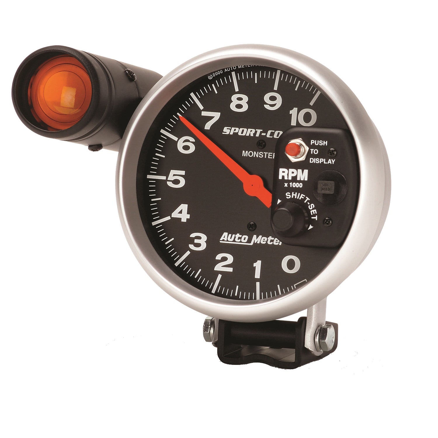 AutoMeter 3904 - GAUGE, TACHOMETER, 5", 10K RPM, PEDESTAL W/ EXT. SHIFT-LITE, SPORT-COMP 5