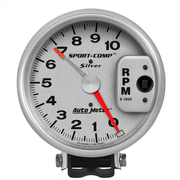AutoMeter 3910 - GAUGE, TACHOMETER, 5", 10K RPM, PEDESTAL W/ RED LINE, ULTRA-LITE 3