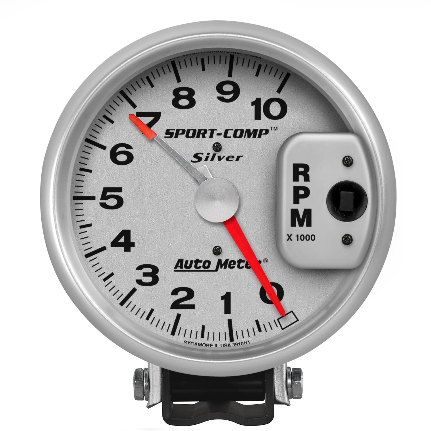 AutoMeter 3910 - GAUGE, TACHOMETER, 5", 10K RPM, PEDESTAL W/ RED LINE, ULTRA-LITE 3
