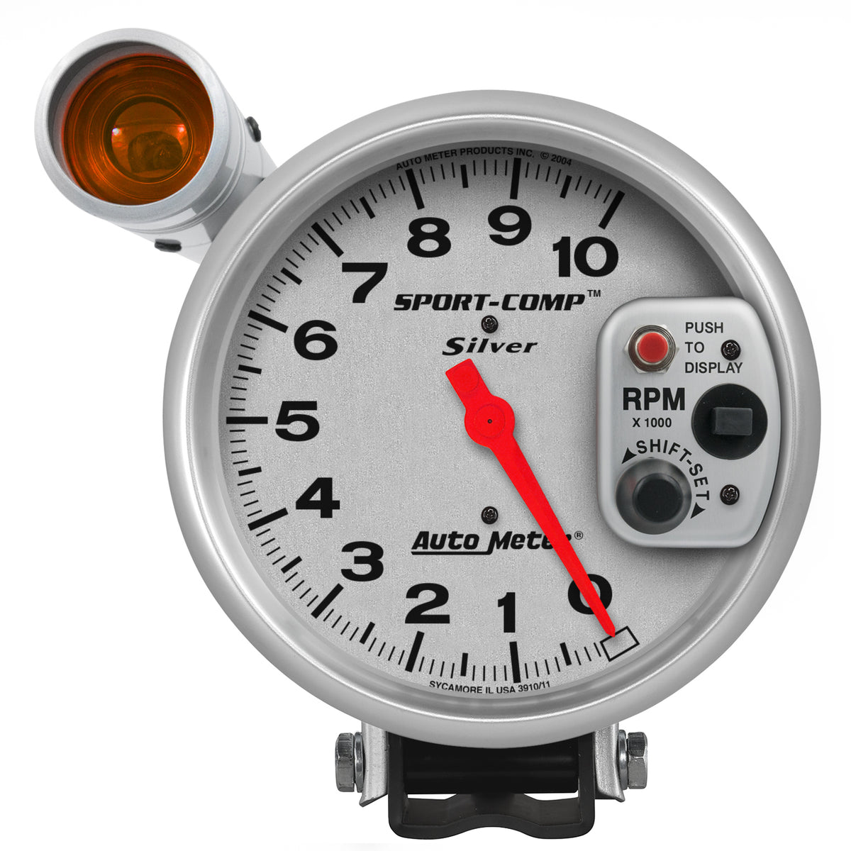 AutoMeter 3911 - GAUGE, TACHOMETER, 5", 10K RPM, PEDESTAL W/ EXT. SHIFT-LITE, ULTRA-LITE 3
