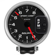 AutoMeter 3980 - GAUGE, TACHOMETER, 5", 8K RPM, PEDESTAL W/ RED LINE, SPORT-COMP 3