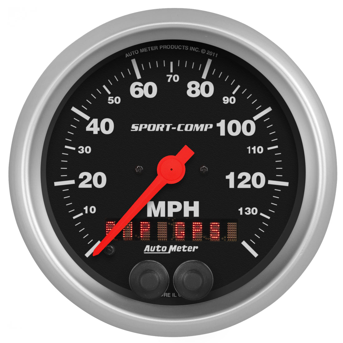 AutoMeter 3982 - GAUGE, SPEEDOMETER, 3 3/8", 140MPH, GPS, SPORT-COMP