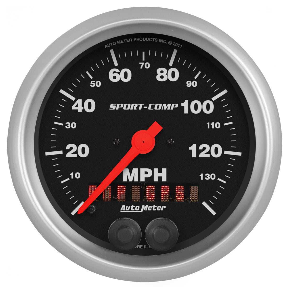AutoMeter 3982 - GAUGE, SPEEDOMETER, 3 3/8", 140MPH, GPS, SPORT-COMP