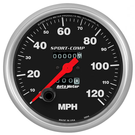 AutoMeter 3994 - GAUGE, SPEEDOMETER, 5", 120MPH, MECHANICAL, SPORT-COMP 5