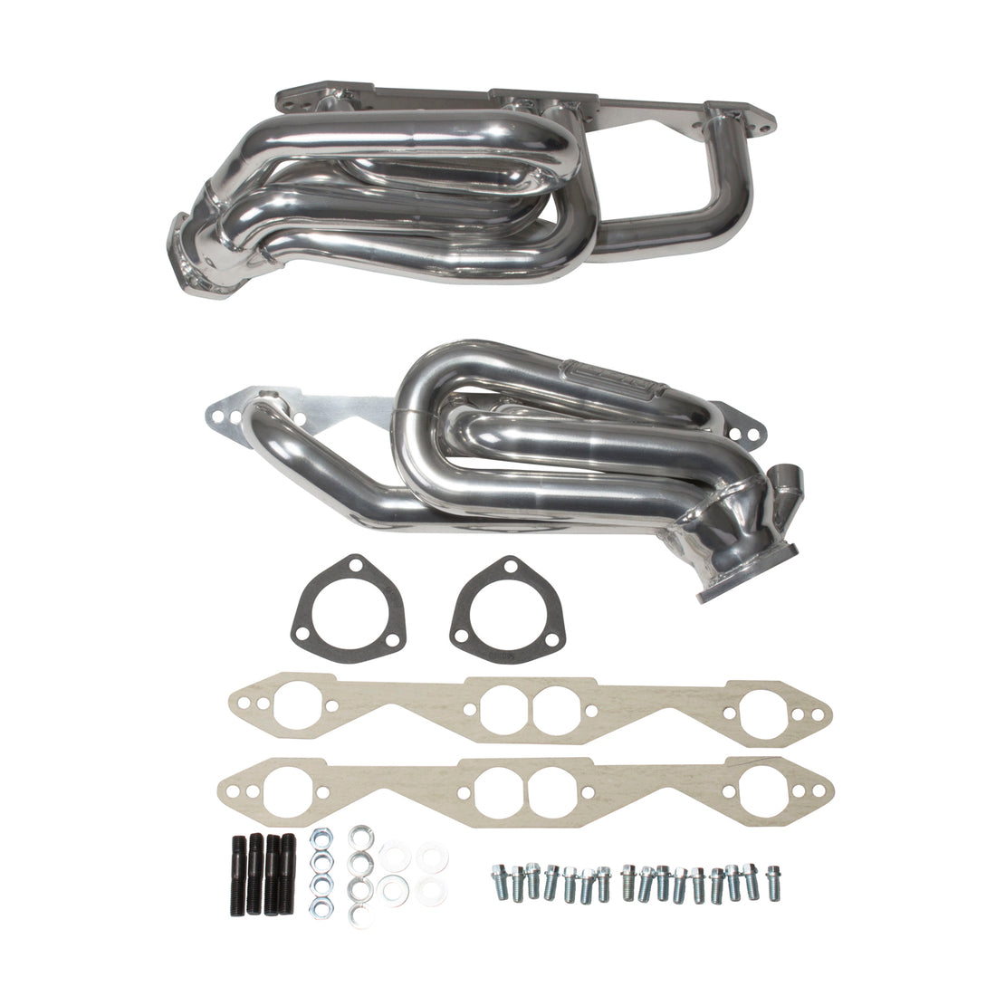 BBK Performance Parts 40070 - 1996-99 CHEVY TRUCK SUV 5.0L 5.7L 1-5/8 SHORTY HEADERS (POLISHED SILVER CERAMIC) 1