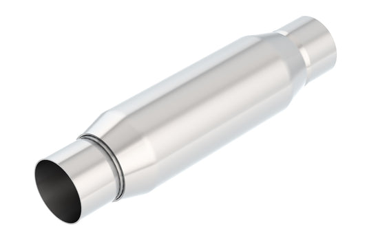 CrateMuffler Resonator 2.25 In. Center Inlet/ 2.25 In. Center Outlet 3.5 In. Round X 10 In. Long Body