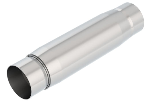 CrateMuffler Resonator 3 In. Center Inlet/ 3 In. Center Outlet 4 In. Round X 10 In. Long Body